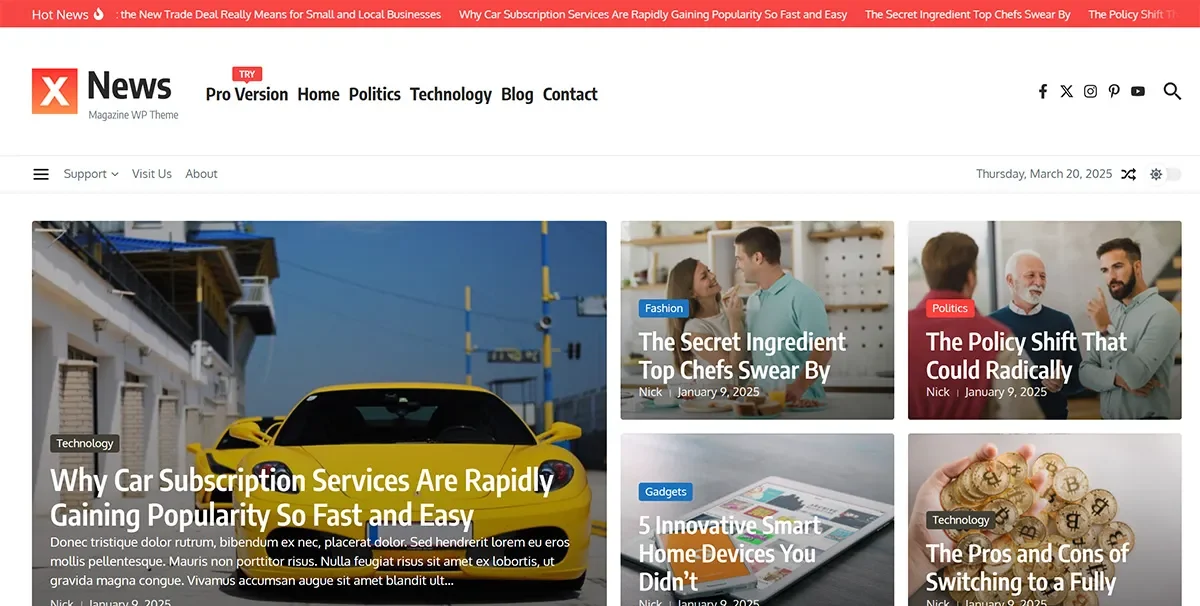 News Magazine X